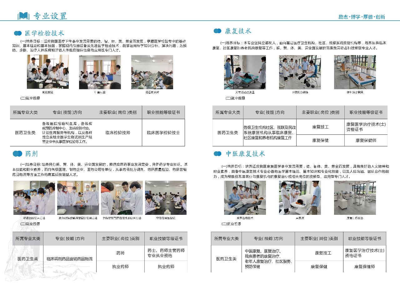 九江市卫生学校招生简章